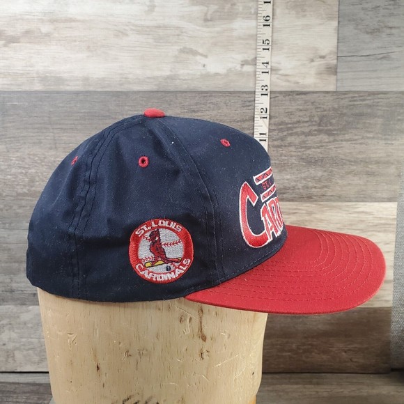 Vintage St. Louis Cardinals Blue Embroidered Snapback Baseball Cap Trucker Hat - Picture 3 of 12